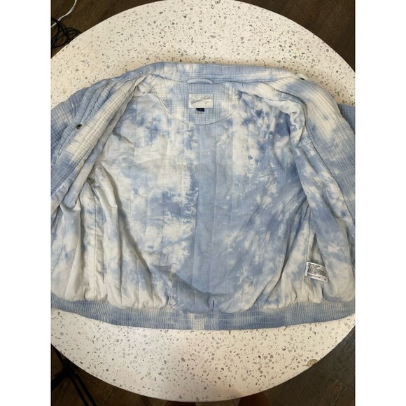 Universal Thread Women Medium Jacket Blue Tie-Dye Bomber Sky Clouds Artist Dream - Picture 6 of 15